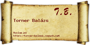 Torner Balázs névjegykártya