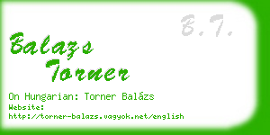 balazs torner business card